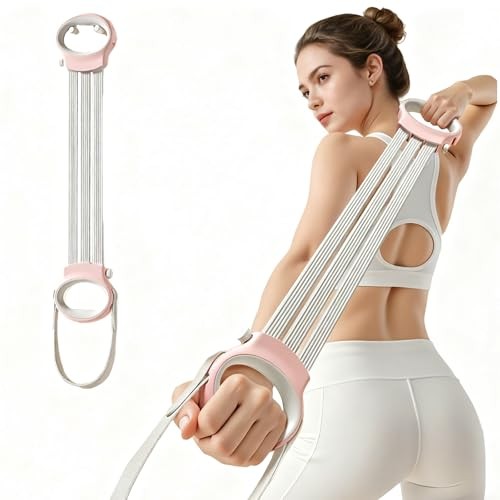 Fitness Expander mit Rückentrainer und Bändern, Bauchtrainer für Zuhause