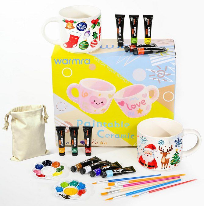 warma keramikmalset 2 tassen 12 farben für 15,74 euro statt 25 euro