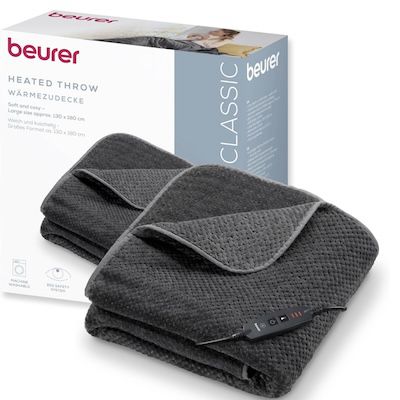 beurer heizdecke hd 65 mit 3 temperaturstufen für 44,99 euro statt 60 euro