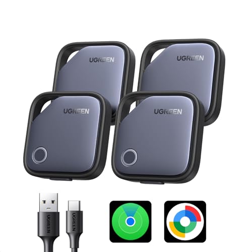 UGREEN FineTrack DUO 4er Pack, USB-C Tracker für Apple und Google Find