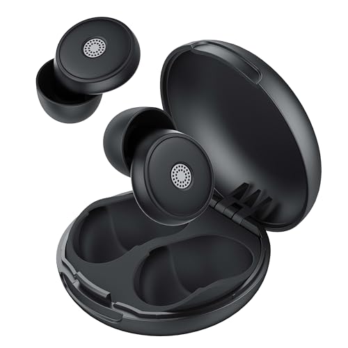 ohrstöpsel zum schlafen 45db, weiche silikon-ohrstöpsel mit 8 ohrenkappen, schwarz