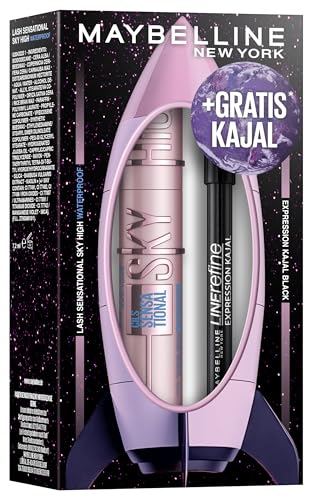 Maybelline Sky High Waterproof Mascara & Expression Kajal Eyeliner 33 Black