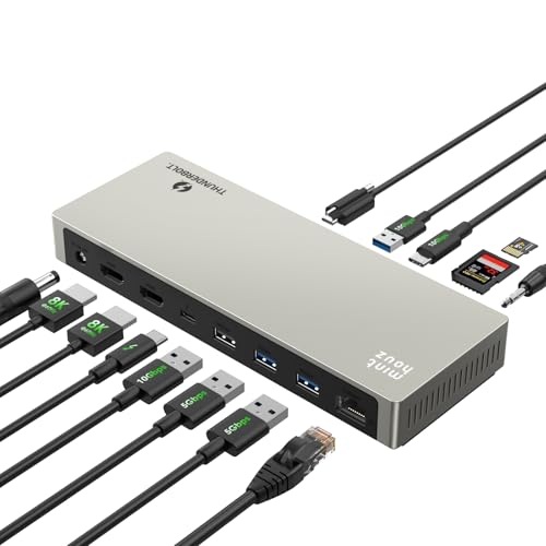 thunderbolt 4 dockingstation minthouz mit mehreren anschlüssen, 100w charging