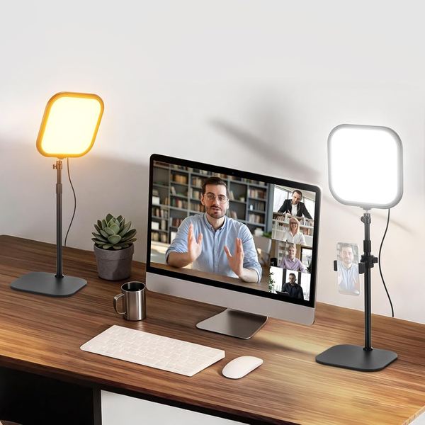 NEEWER BASICS 10,8" Videolicht 2er Pack, Bi Color 15W für Videokonferenz, Desktop Nutzung