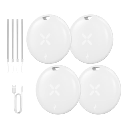 smart tag 4 pack - bluetooth schlüsselfinder mit usb-c aufladung, weiß