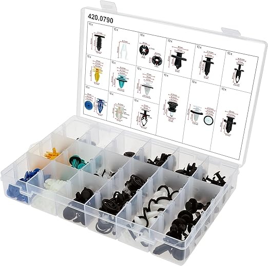 KS Tools 420.0790 150-tlg Befestigungs-Clip-Satz für Tesla