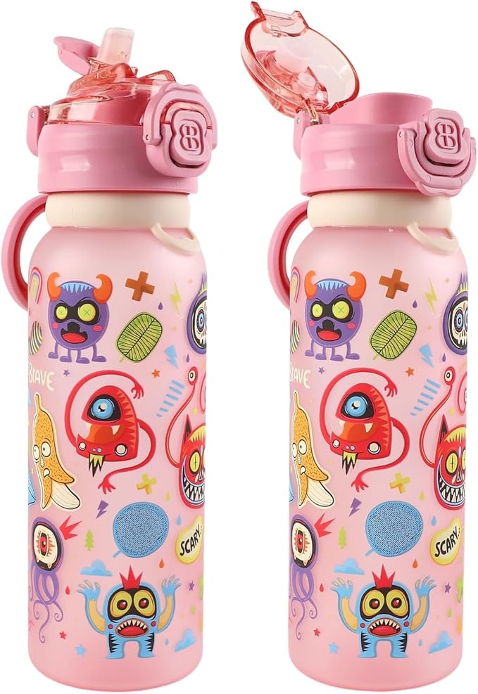 MHwan Trinkflasche 900 ml, Auslaufsicher, BPA-frei, für Kinder, Schule & Sport