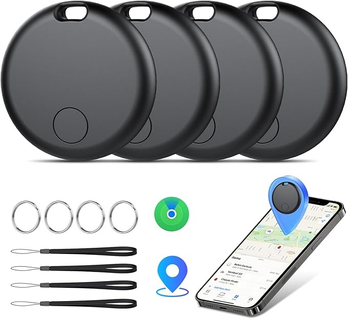 Air Tracker Tags 4er Pack  Schlüsselfinder, Koffer Tracker, IP67 wasserdicht, iOS