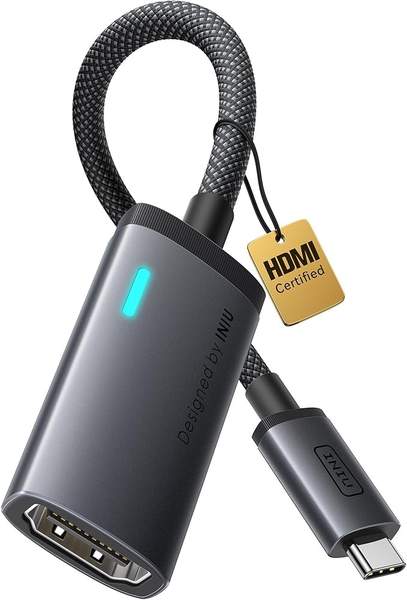 INIU USB C auf HDMI Adapter 4K@60Hz für MacBook, iPad Pro, iPhone 17, Pixelbook