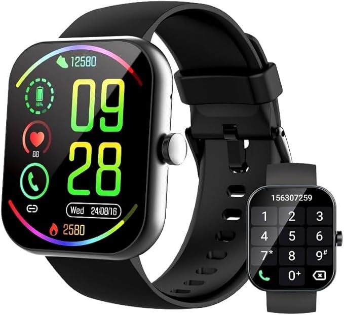 Produktbild: smartwatch für herren und damen mit telefonfunktion, 1.91" fitnessuhr, ip68, sportmodi
