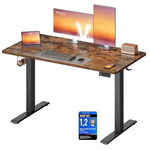 Höhenverstellbarer Schreibtisch 120 x 60 cm mit Memory-Funktion und Erinnerung