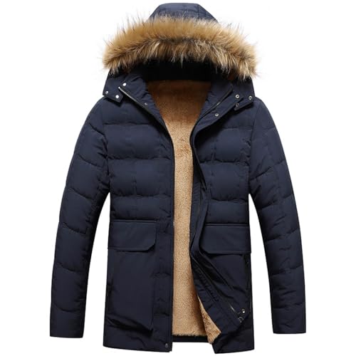 Produktbild: KOG fleecejacke herren dunkelblau wintermantel herbst fleece pullover cordjacke L