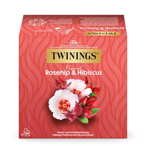 hagebuttentee mit hibiskus, twinings, 50 beutel, sparabo