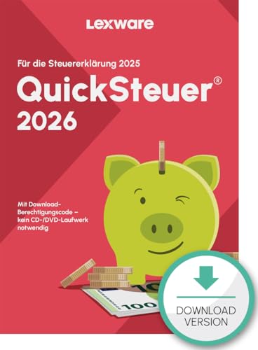 Lexware QuickSteuer 2026 - Steuererklärung 2025 - digitaler Aktivierungscode