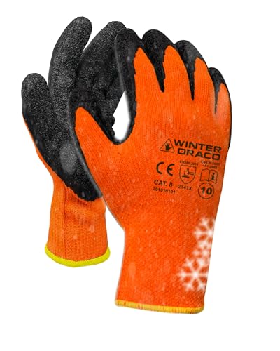 12 Paar winter arbeitshandschuhe mit latex-beschichtung und kälteschutz