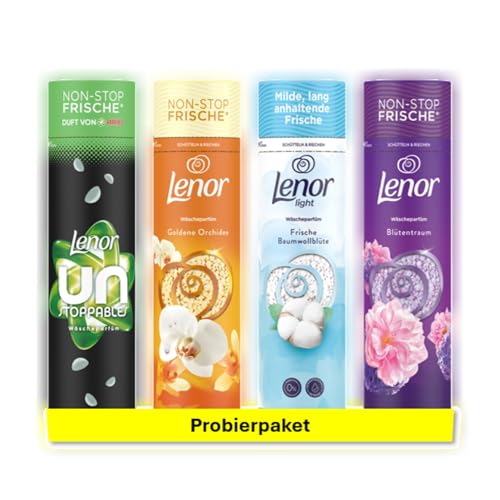 lenor wäscheparfüm probierpaket 275g goldene orchidee, light, blütentraum