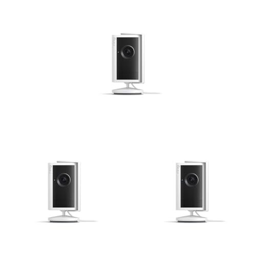Ring Innenkamera Plus 2K, 4-fach-Zoom, Sicherheitskamera mit Netzstecker, 3 Stück