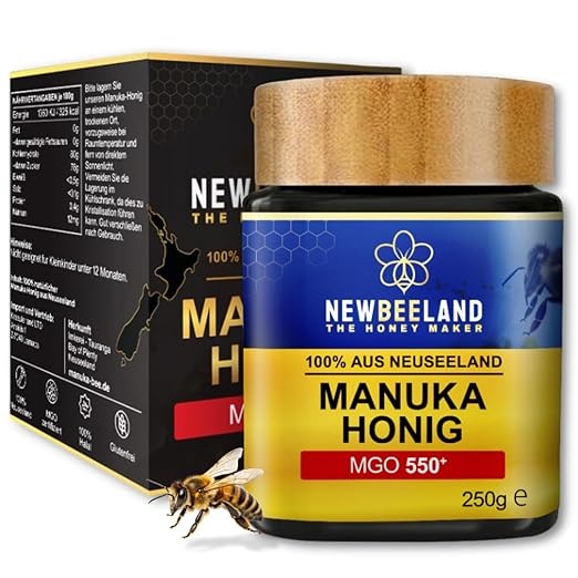 manuka honig mgo 550+ 250g von newbeeland