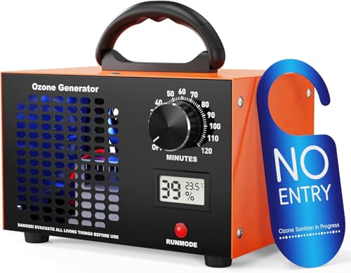 ozongenerator 120000mg/h 2-in-1 ozongerät - luftreiniger mit timer und anzeige für auto, wohnung, hotel und haustiergerüche
