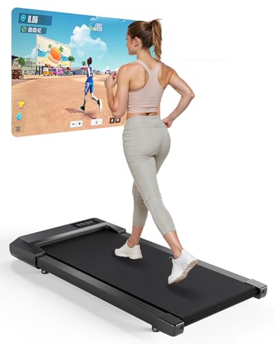 walking pad laufband 6 km/h mit app-steuerung für zuhause 136 kg trainingskurse