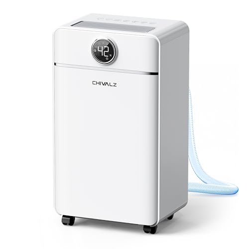 chivalz luftentfeuchter 12l, elektrisch für 120m, 3 betriebsmodi, 24h timer, weiß
