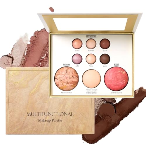 Lidschatten Palette 9 Farben, Matte und Schimmernde Eyeshadow für Alltags-Make-up