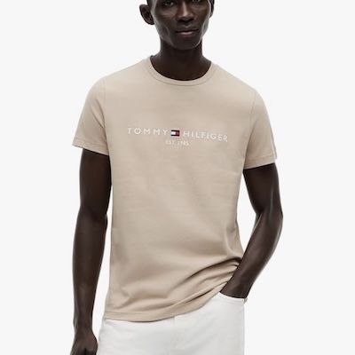 Tommy Hilfiger Herren Slim T-Shirt mit Logo Stickerei günstig kaufen