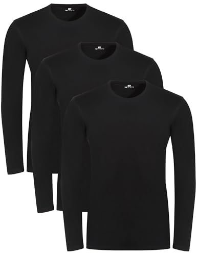 Produktbild: lower east basic longsleeve shirts herren 3er 5er pack 100% baumwolle viele farben
