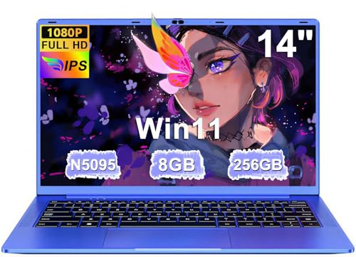 ruzava laptop 14 zoll fhd ips, celeron n5095, 8gb ram, 256gb ssd, 5g wifi - violett