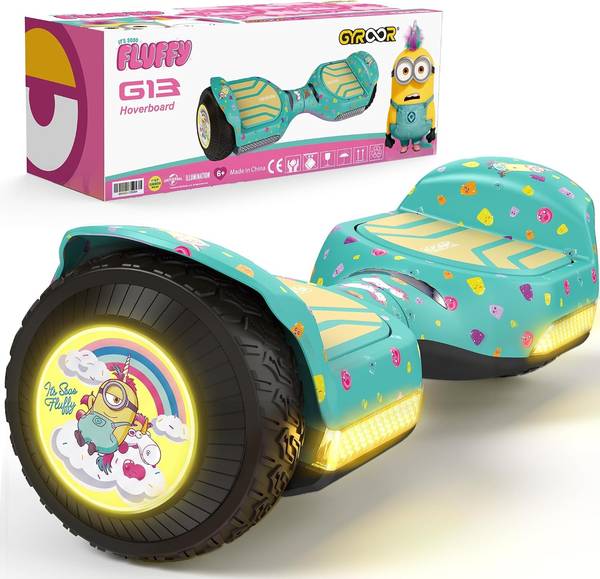 Gyroor G13 Hoverboard 6,5" Offroad 500W Bluetooth LED für Kinder, cyan