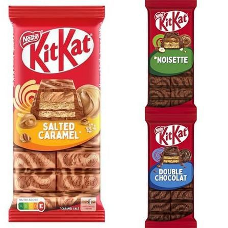nestl kitkat tafeln salted caramel, haselnuss & doppelte schokolade 5,84