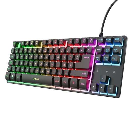 GXTrust 833 Thado TKL Gaming-Tastatur, DE QWERTZ, 80%, Metall, RGB-LED, Anti-Ghosting