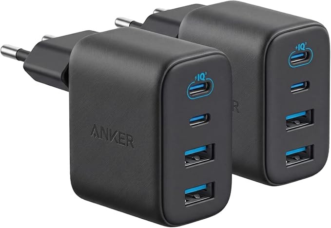 Anker Zolo 50W USB-C Ladegerät Doppelpack 4-Port 2 USB-C 2 USB-A