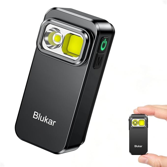 Blukar Taschenlampe LED 800L Aufladbar Mini Clip Flutlicht & Spotlicht