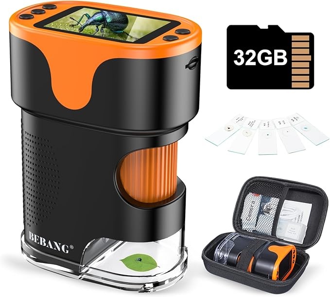 bebang digitales mikroskop kinder 20x-1000x vergrößerung 4k auflösung 32gb speicherkarte