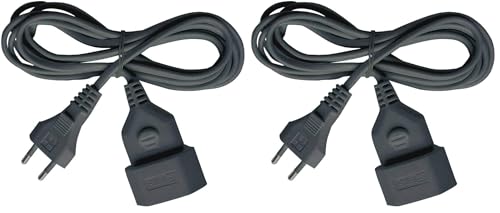 Produktbild: Brennenstuhl 3m Kunststoff-Verlängerungskabel schwarz mit Euro-Stecker (2er-Pack)