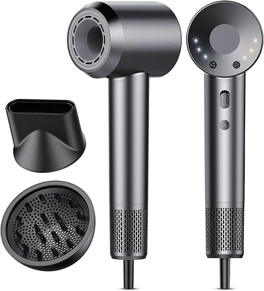 Haartrockner 2025, 160.000 U/min, Ionen Föhn, geräuscharm, Diffusor