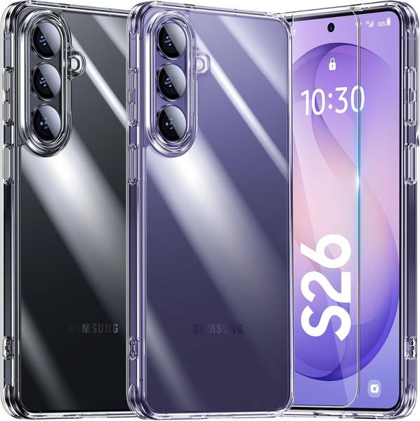 Samsung Galaxy S26 Hülle Transparent mit 2 Schutzfolien - UniqueMe Case