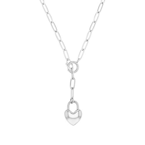 Tom Tailor Damen Kette Edelstahl 50 cm silber Herz-Anhänger 2100534