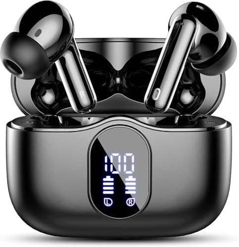 Btootos Bluetooth 5.4 In-Ear Kopfhörer, Kabellos mit 40 Std Spielzeit, ENC Mic, Graphitschwarz
