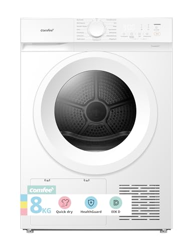 Produktbild: Wärmepumpentrockner Comfee 8kg mit uv-licht, schnelltrocknen, le-display, auffrischen