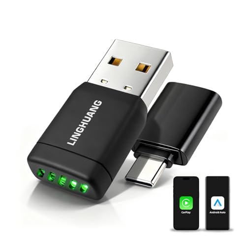 CarPlay Wireless Adapter & Android Auto von LINGHUANG, plug & play, iOS 10+, Android 11+