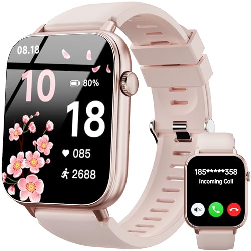 smartwatch fitnessuhr mit telefonfunktion, 1,83'' hd touch, ip68 wasserdicht, für android ios