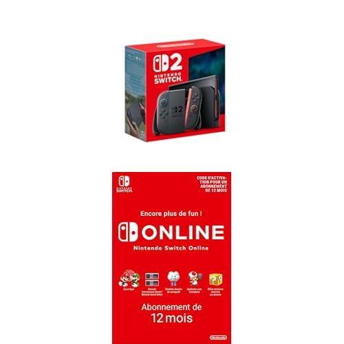 nintendo switch 2, 12 monate nintendo onlinemitgliedschaft, amazon frankreich