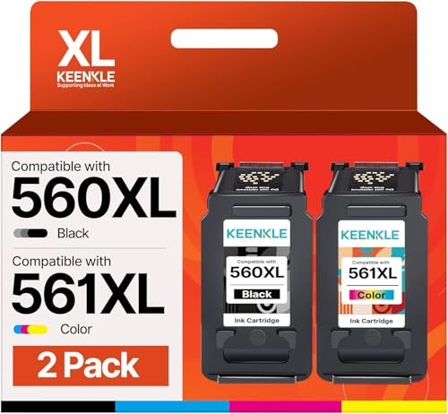 560 561 Druckerpatronen PG-560XL CL-561XL für Canon Pixma TS5350i TS7450A (2er-Pack)