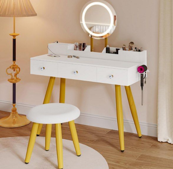 YITAHOME Schminktisch mit Spiegel und Beleuchtung 61,60