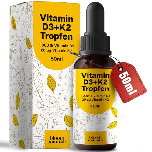 Vitamin D3 K2 Tropfen hochdosiert 1.000 IE D3 + 20 g K2, 50 ml