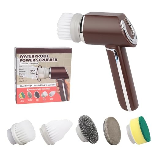 Elektrische Reinigungsbürste 5-in-1, kabellos, Fugenreiniger, Putzbürste