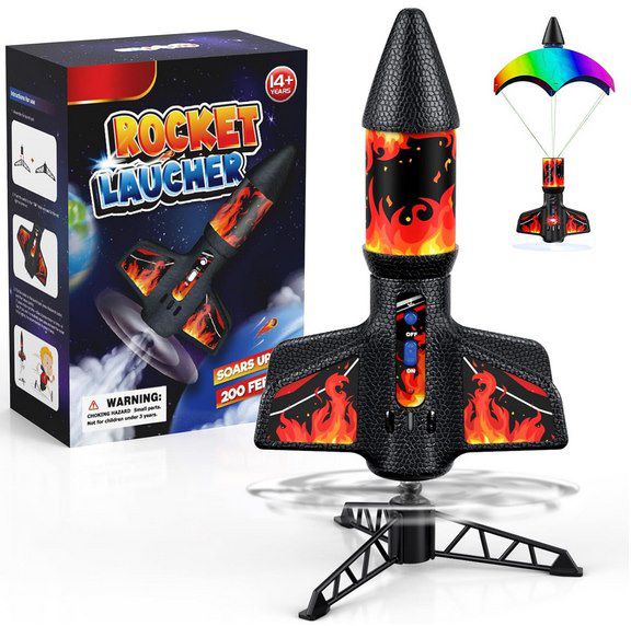 pdbest motorisierte rakete mit fallschirm bis 60m für 19,99 euro statt 25 euro