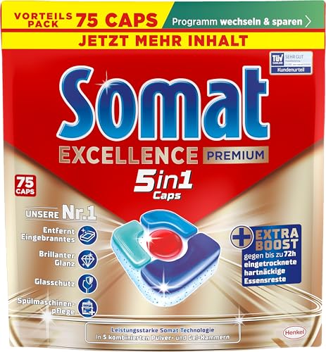 Somat All-in-1 Spülmaschinentabs 75 Tabs, 0,15 pro Tab, Spar-Abo